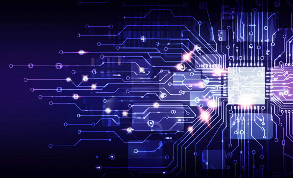 Abstract tech pattern representing business automation and digital transformation
